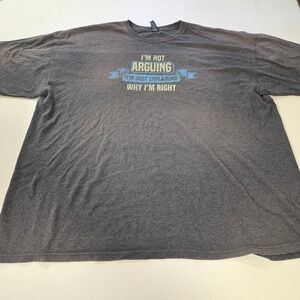 M&O Gold Mens 3XL Graphic Tee Im Not Arguing Im Just Explaining Why Im Right Tee